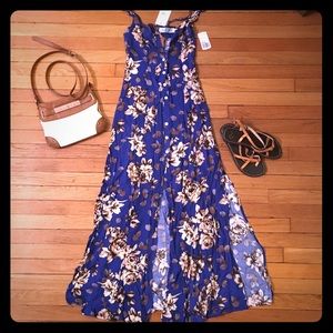 Long floral maxi dress. Brand new with tag! $50