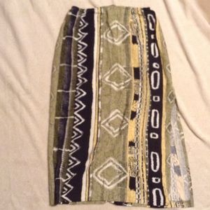 African tribal maxi skirt