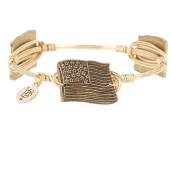 Bourbon and bow ties flag bracelet