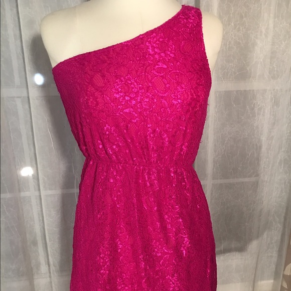 Magenta Lace Dress