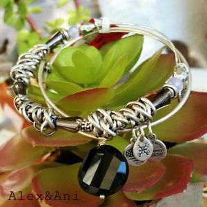 Alex and Ani Set of 2 Silver