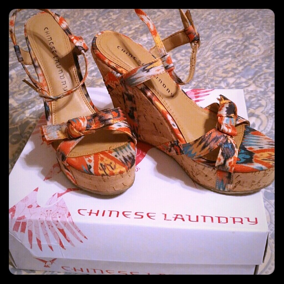 Chinese Laundry Cork Platform Wedges