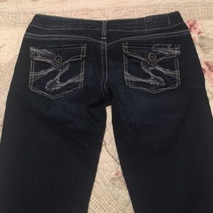 Silver Tuesday flap jeans 26 x 33 stretch low rise