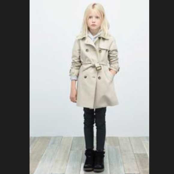 zara girls trench coat