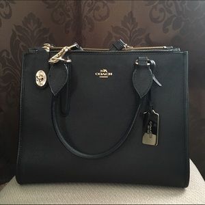 Black Coach Purse w/Gold detailing