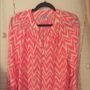 Lilly Pulitzer Pink Elsa Chevron Top