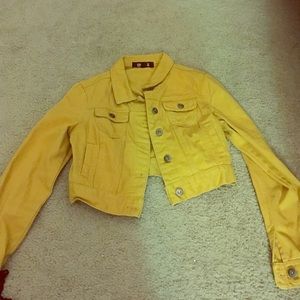 Yellow denim jacket