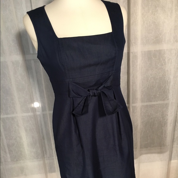 Navy Dress with Bow