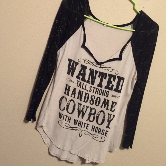 Cowboy western baseball tee