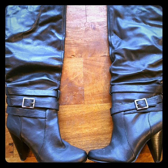 Black Leather Boot