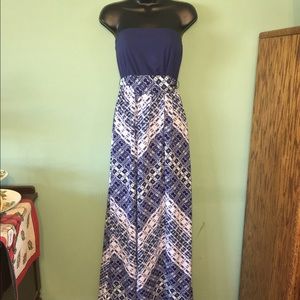 Delia's Chevron Strapless Maxi Dress