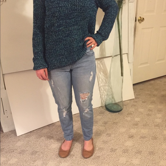 Light wash ripped jeans