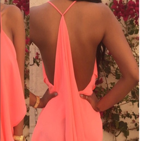 1Pc Sexy Sling Halter Flounce Chiffon Dress