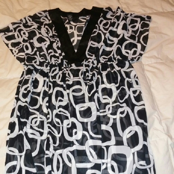 Lane Bryant black and white dress