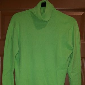Lime green turtleneck sweater