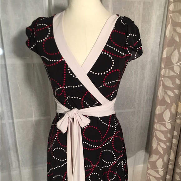 Black Dress with Polka Dot Design