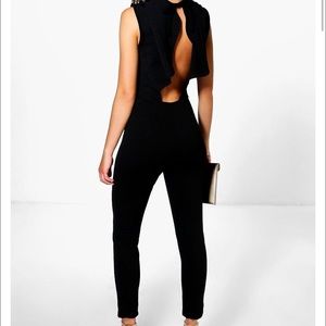 Boohoo Open Back Jumpsuit