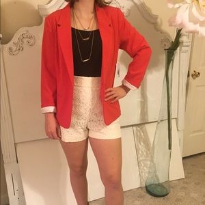 White high waisted shorts