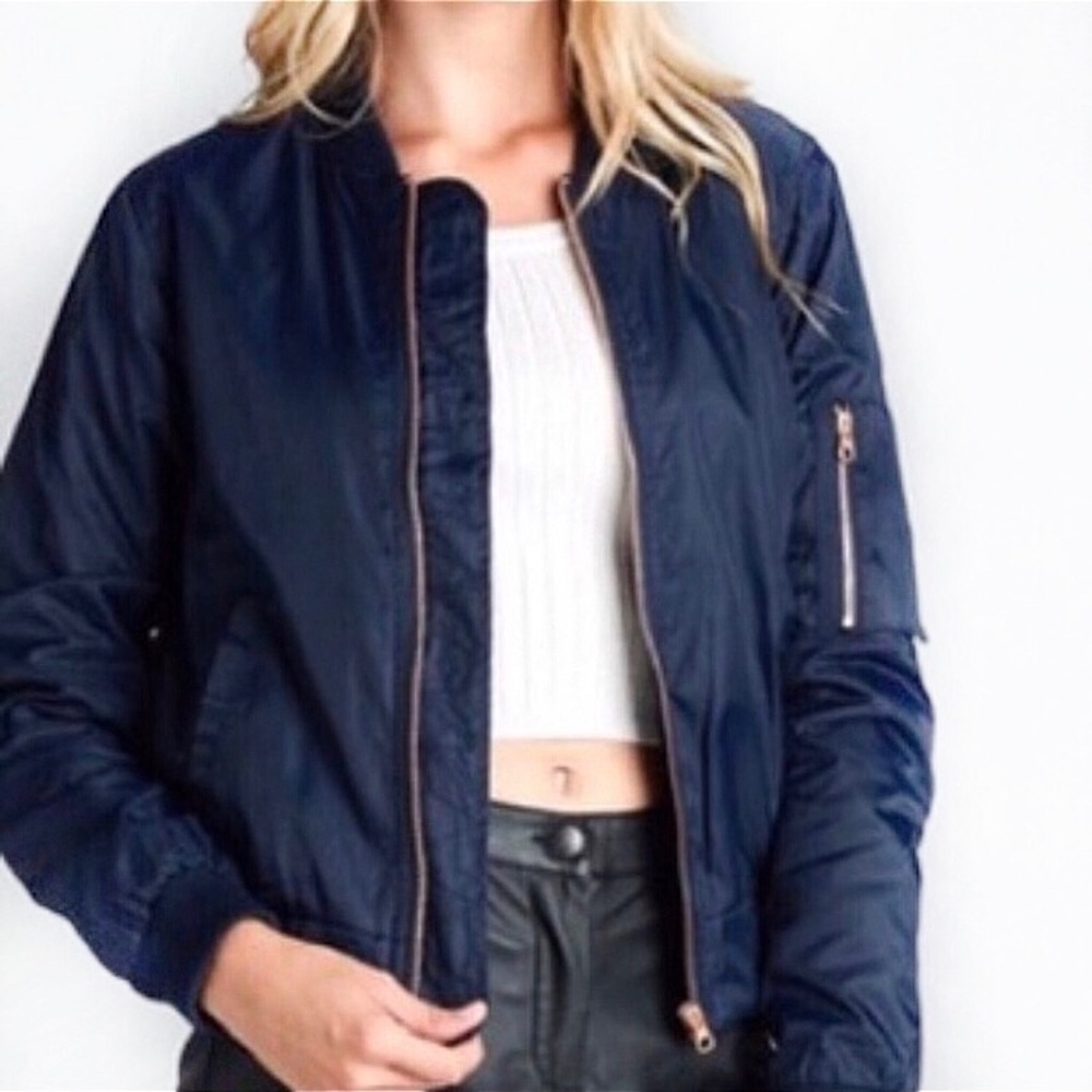 Last 1! NAVY BOMBER bomber jacket - Picture 7 of 7