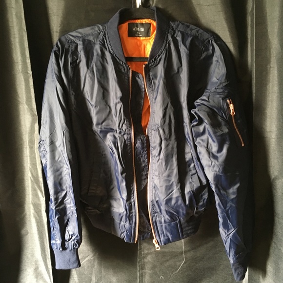 Last 1! NAVY BOMBER bomber jacket - Picture 2 of 7