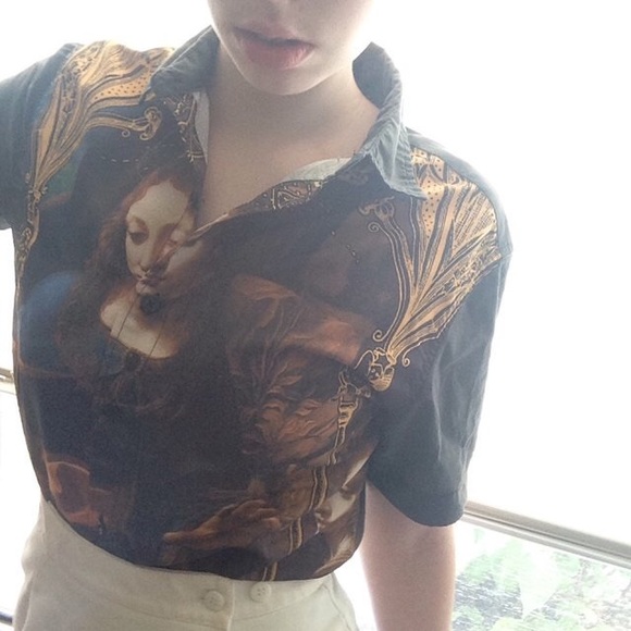 ART WHORE BUTTON UP BY CARBON - Picture 1 of 3