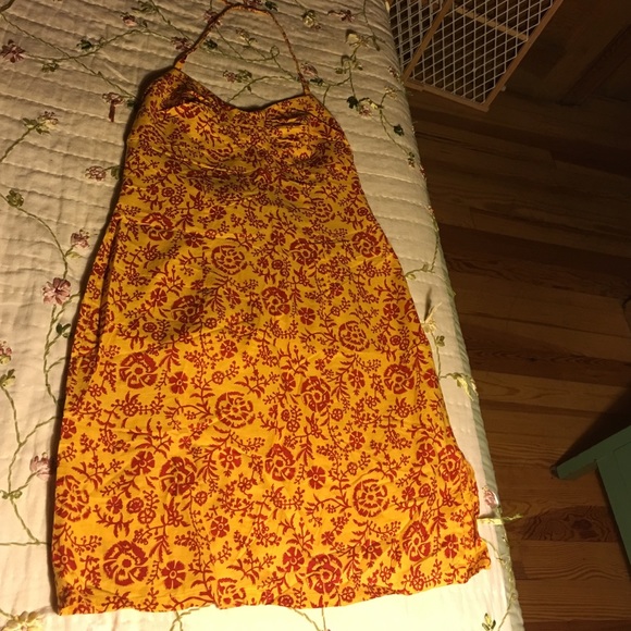 Jones New York red and yellow sun dress