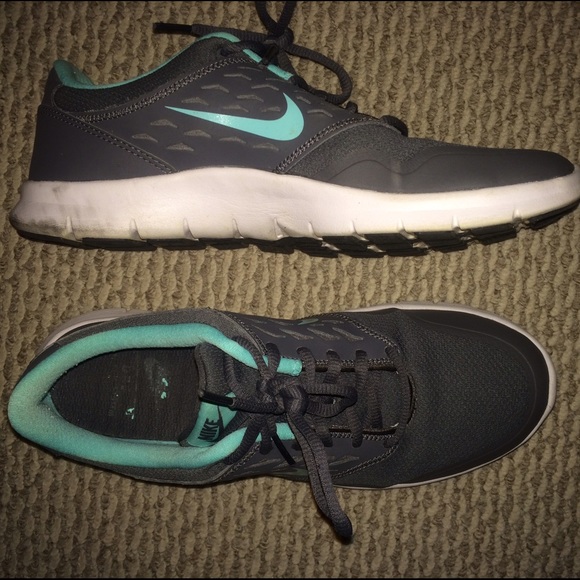 Nike grey and Tiffany blue tennis shoes