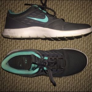 Nike grey and Tiffany blue tennis shoes