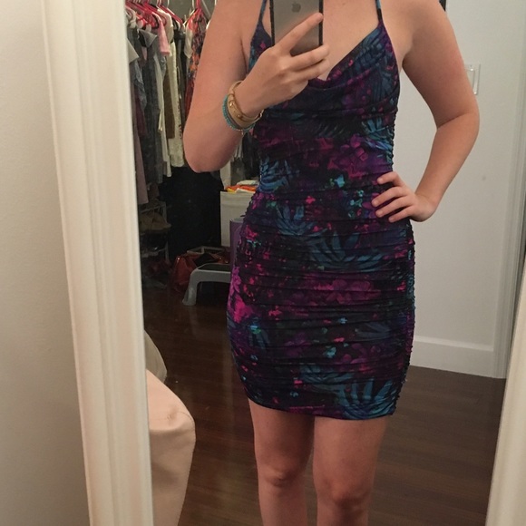 Guess patterned tight dress