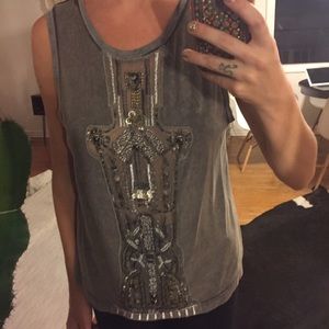 Urban Outfitters Embellished Tank - S