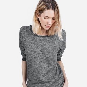 Everlane Women's Crew Sweatshirt Large Marled Grey