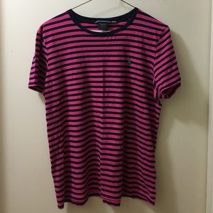 Pink and navy short leave RL Sport shirt