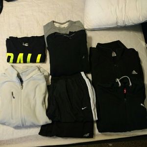 Wind pants,Multiple sweatshirts and zip up outdoor