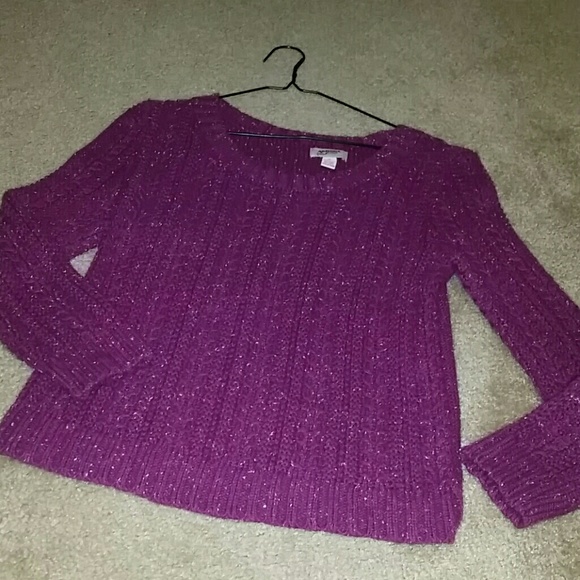 Arizona pink&purple cable knit sweater