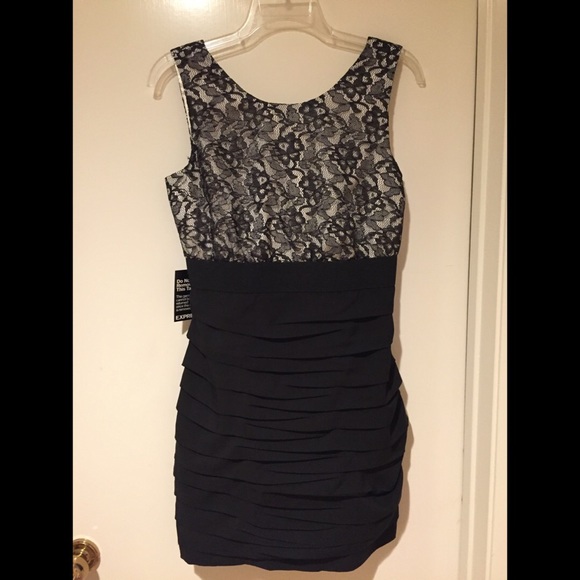 Express Black Lace Dress