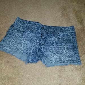 Jean printed shorts
