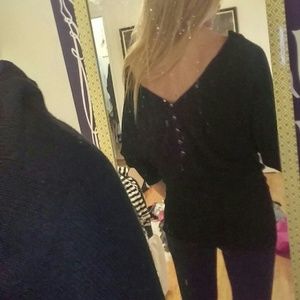 Price Drop Brand New V Swoop Neck w/ Buttons