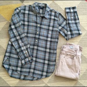 Gap blush plaid outfit, size S and 27r.