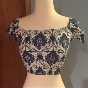 ASOS MOTEL OVER THE SHOULDER CROP TOP