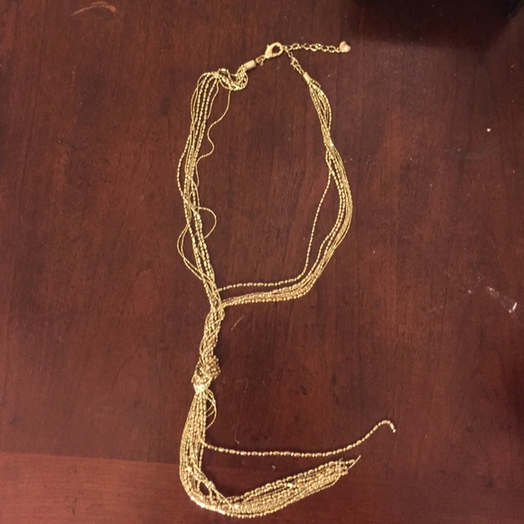 Long Gold Knot Necklace
