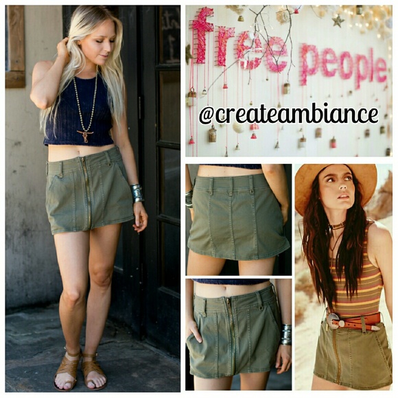 Free People Military Mini Skirt - Picture 1 of 4