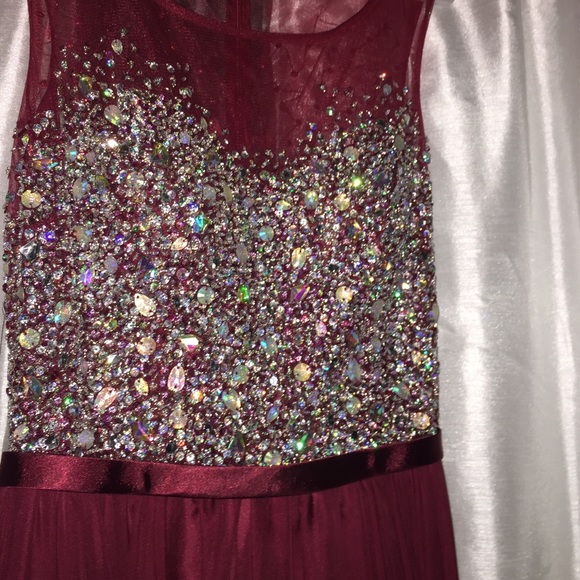 Burgundy Prom Dress - Picture 3 of 3