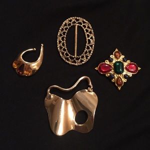 VTG Scarf Clips Lot ❤️ Jay Strongwater 💚