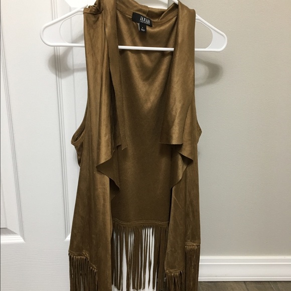 Suede Fringe Vest - Large