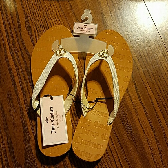 White juicy Couture Flip flops