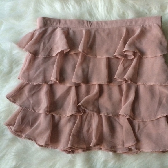 Papaya Baby Pink Ruffled/Layer Skirt