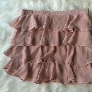 Papaya Baby Pink Ruffled/Layer Skirt