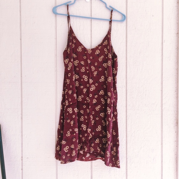 BM Maroon Sunflower Shift Dress