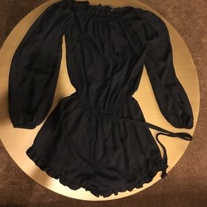 Off the shoulder, black brandy Melville romper