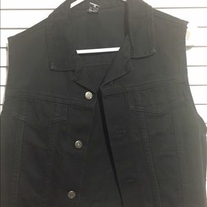 Black Denim Vest